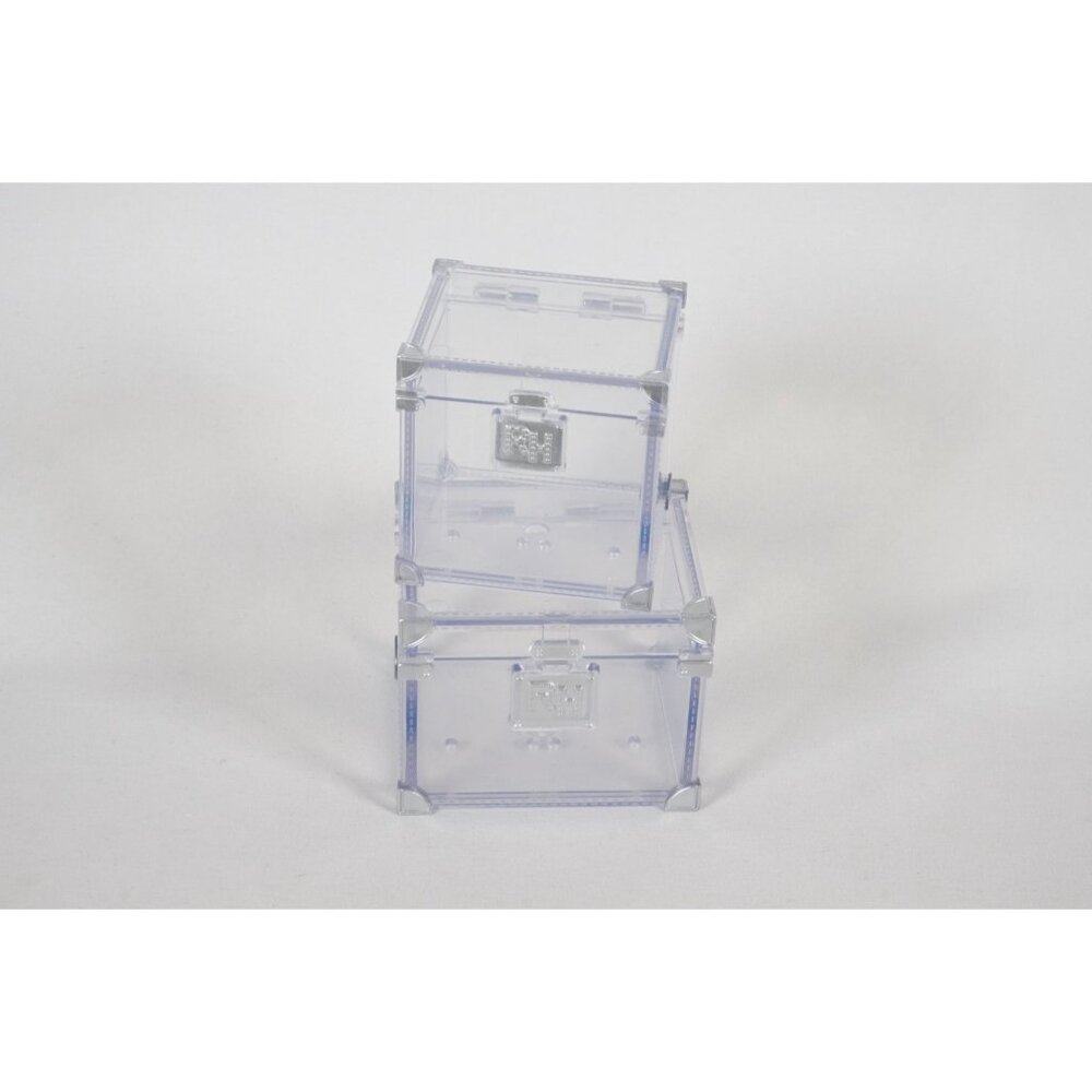 Clear Stackable Doll Accessory Storage Trunks - Transparent